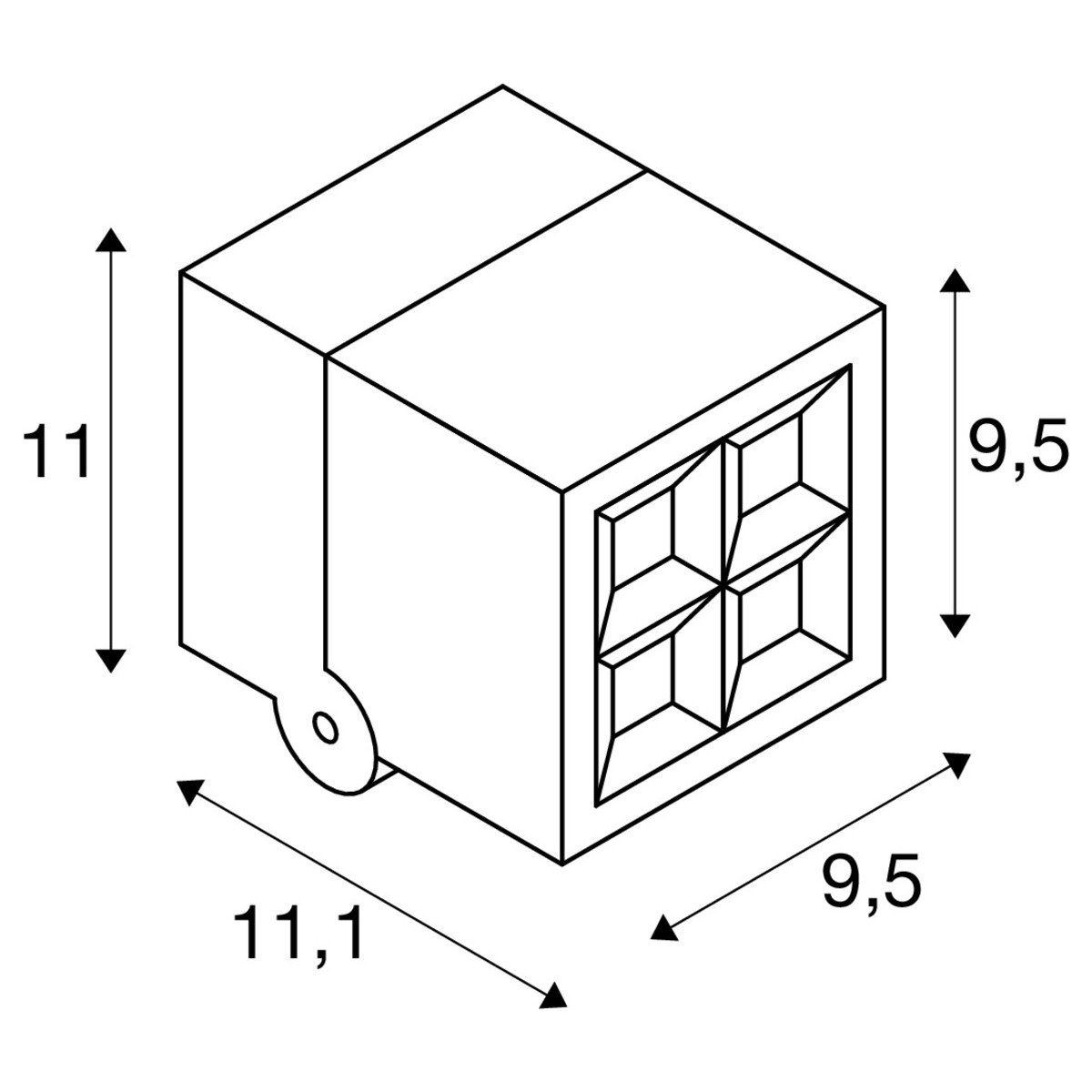 Cubic Alu GU10 Wandstrahler