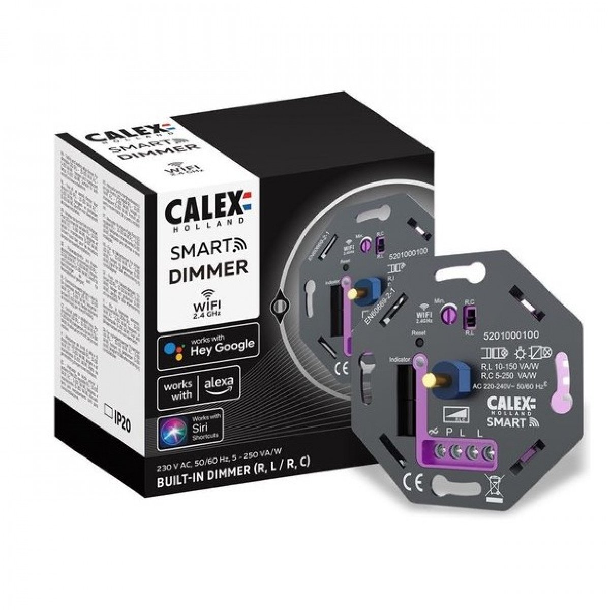 Calex Smart LED Unterputz-Dimmer 250W 220-240V