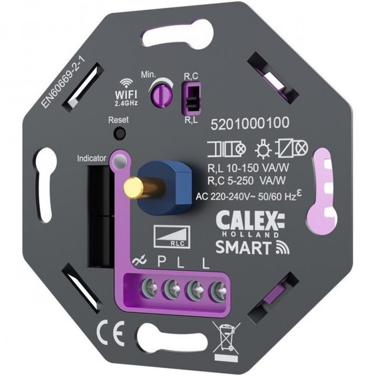 Calex Smart LED Unterputz-Dimmer 250W 220-240V