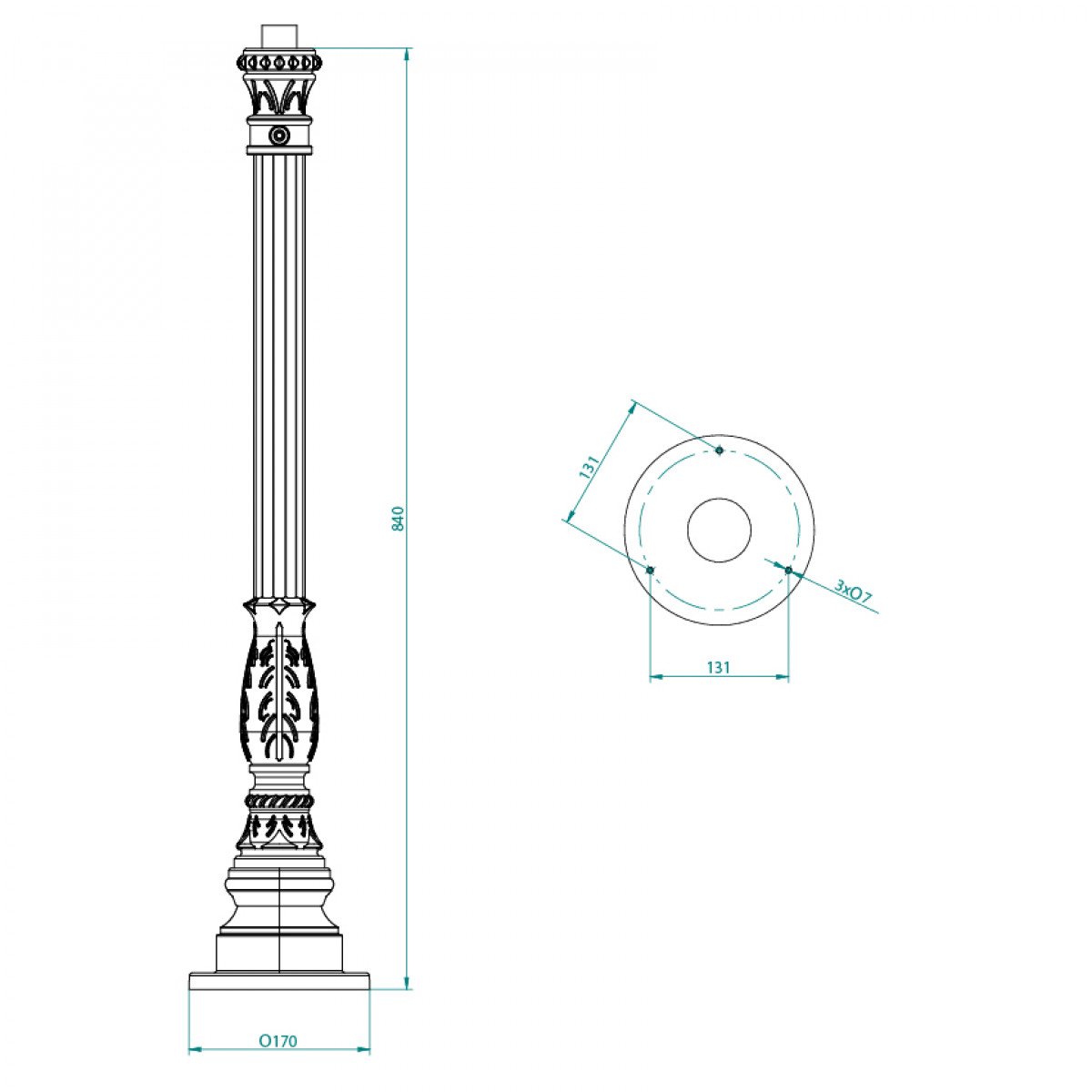 Laternenpfahl, KS4, Laterne, Mast, Pfahl, Laternenmast 