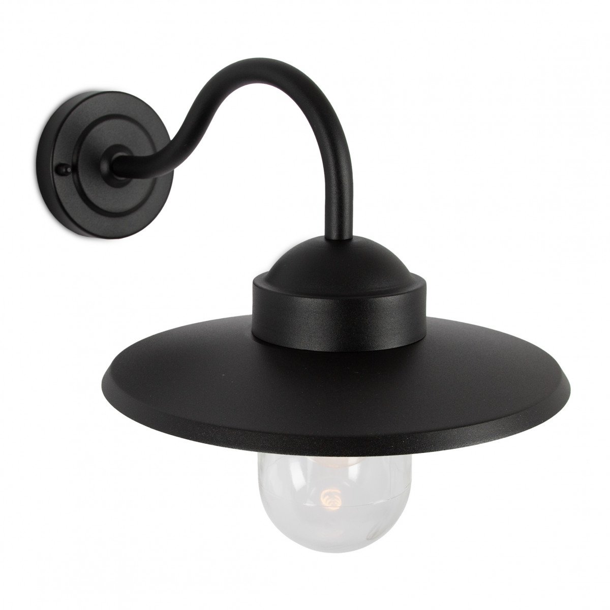 Wandleuchte Dolce Schwarz mit Smart Wifi LED Leuchtmittel 