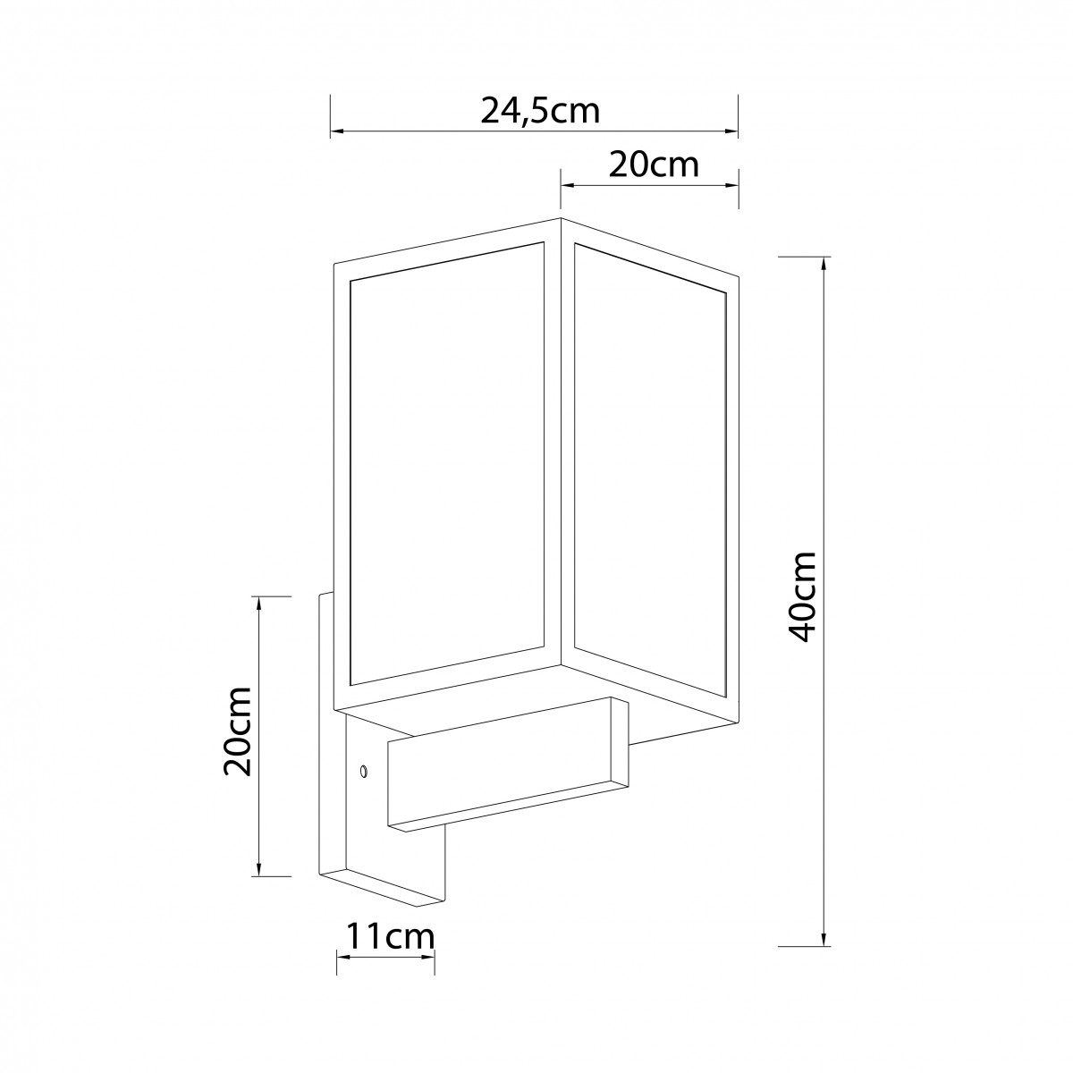 Schwarze moderne quadratische Außenwandlampe Wandlampe Edelstahl